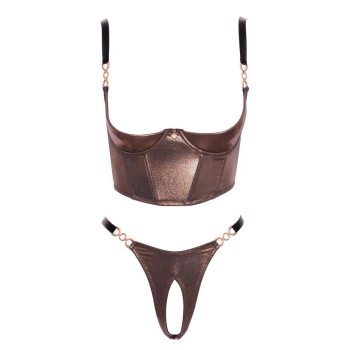 Shelf Bra Set brownish L