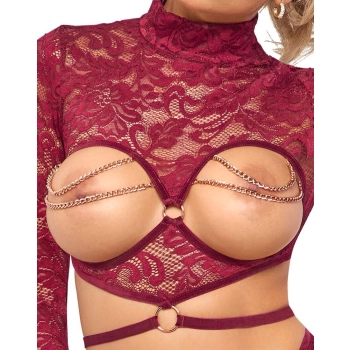 Open Top & Thong red L
