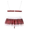 Komplet bielizny Cottelli LINGERIE czerwona krata L