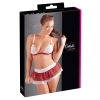 Komplet bielizny Cottelli LINGERIE czerwona krata L