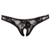 Stringi Cottelli LINGERIE z otwartym kroczem czarny M