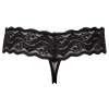Stringi perłowe Cottelli LINGERIE czarne S