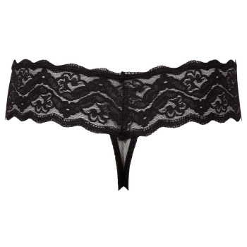 Stringi perłowe Cottelli LINGERIE czarne M