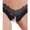 Stringi z perłami Cottelli Lingerie czarny L