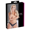 Stringi z perłami Cottelli Lingerie czarny L