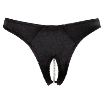 Stringi z perłami Cottelli Lingerie czarny L