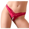 Slipy z perłami Cottelli Lingerie czerwone XL
