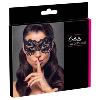 Opaska na oczy haftowana Cottelli ACCESSOIRES czarna