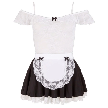 Sukienka pokojówki Cottelli COSTUMES biało czarna XL