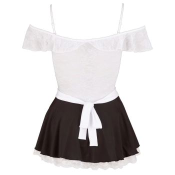 Sukienka pokojówki Cottelli COSTUMES biało czarna XL