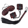 Zestaw bondage satynowy Bad Kitty czarny 38 cm