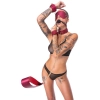 Zestaw bondage Bad Kitty różowy z kryształkami