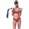 Zestaw bondage Bad Kitty 6 częściowy czarny ze złotymi akcentami