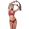 Zestaw bondage Bad Kitty 6 częściowy czarny ze złotymi akcentami