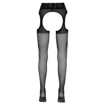 Rajstopy z szeroką koronką Cottelli LEGWEAR