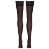 Pończochy z koronką Cottelli LEGWEAR czarne M 20 den