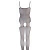 Bodystocking siateczkowy NO:XQSE czarny S/M ze stopą