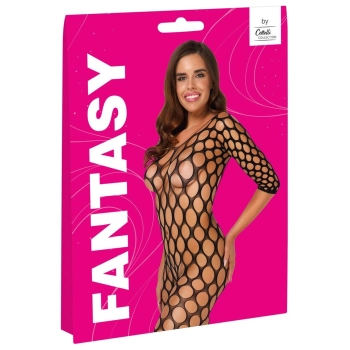 Kombinezon erotyczny Fantasy czarny otwarty krok S L