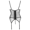Koszulka z podwiązkami Cottelli LINGERIE czerwono czarna M