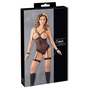 Body erotyczne otwarte Cottelli BONDAGE czarne M