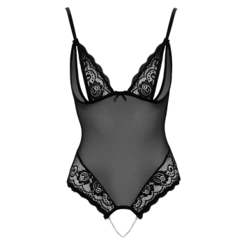 Body erotyczne ouvert z perłami Cottelli LINGERIE M