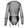 Body Cottelli BONDAGE czarne S z pasem i kajdankami