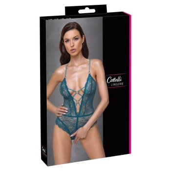 Body ouvert koronka Cottelli LINGERIE benzynowy M