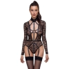 Body koronkowe z długim rękawem Cottelli LINGERIE S