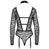 Body koronkowe z długim rękawem Cottelli LINGERIE S