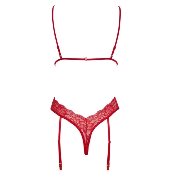 Body erotyczne kissable czerwone koronkowe S/M
