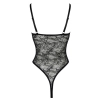 Body koronkowe Cottelli LINGERIE czarne z pierścieniami L