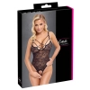 Body koronkowe Cottelli LINGERIE czarne z pierścieniami L