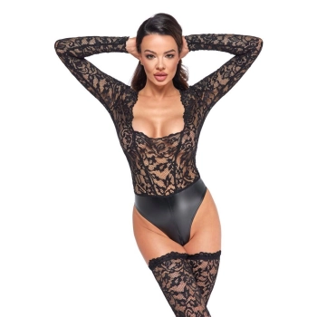 Noir lace body XL
