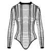 Body prążkowane Fantasy Cottelli S-L otwarte krocze