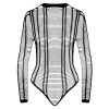 Body prążkowane Fantasy Cottelli S-L otwarte krocze