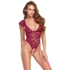 Body string z perełkami Cottelli LINGERIE bordowe S