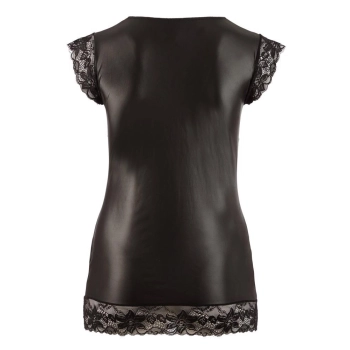Sukienka wetlook Cottelli CURVES czarna 2XL