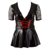 Sukienka mini Cottelli CURVES z czerwonym sznurowaniem 3XL