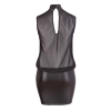 Sukienka mini Cottelli Curves transparentna czarna XL