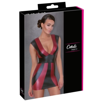 Sukienka taliowana Cottelli PARTY czerwono czarna S