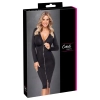 Body Cottelli BONDAGE z otwartym krokiem i kajdankami czarne XL
