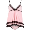 Babydoll z koronką Cottelli Lingerie różowy M
