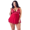 Babydoll czerwony Cottelli CURVES 4XL