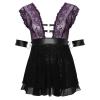 Babydoll bondage Cottelli BONDAGE liliowy 2XL