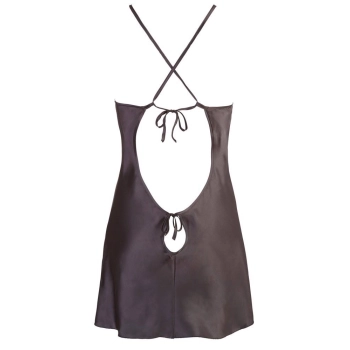 Koszulka nocna satynowa Cottelli LINGERIE czarna S