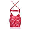Halka Cottelli Lingerie czerwona z białymi piórami S/M