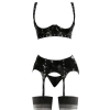 Vinyl Shelf Bra Set M