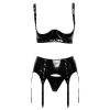 Vinyl Shelf Bra Set M