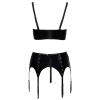 Vinyl Shelf Bra Set L