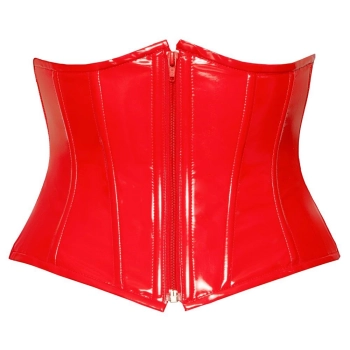 Vinyl Waist Cincher red M